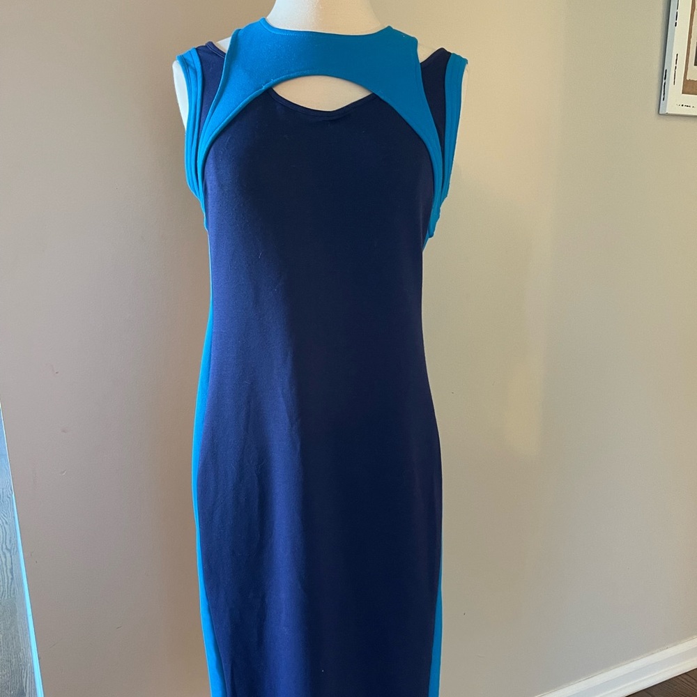 Spense cutaway cutout bodycon blue dress 6